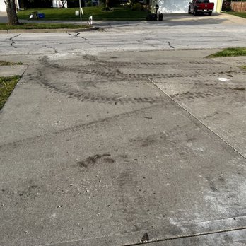 Mcginnis Construction Company - Mess on the driveway (this was after we swept) - Roofing Near Me