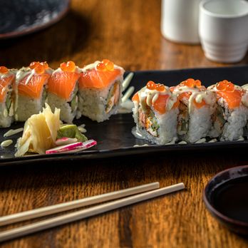 Zoku Sushi - a plate of sushi and chopsticks - Japanese Near Me - Chicago, Illinois Zoku Sushi - a plate of sushi and chopsticks - Japanese Near Me - Chicago, Illinois
