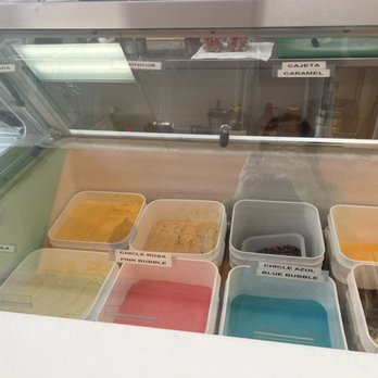 Neveria Colima - a display of different colored ice creams - Ice Cream & Frozen Yogurt Near Me - San Lorenzo, California
