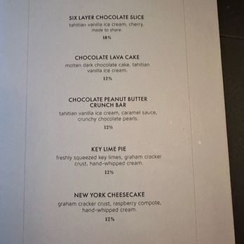Cactus Club Cafe - desserts menu - Canadian (New) Near Me - Delta, British Columbia