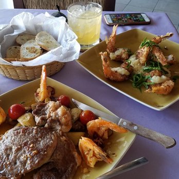 La Casa de Mi Compadre - Coconut Pineapple shrimp and shrimp & ribeye. Excellent. - Seafood Near Me - Puerto Vallarta, JAL