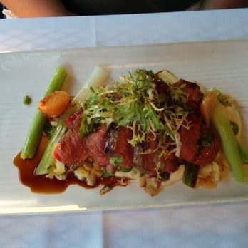 Flea Street - Lamb with beets and spring onions. - New American Near Me - Menlo Park, California