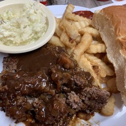 Hamburger steak dinner