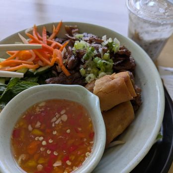 Saigon Sandwich House - Grilled pork vermicelli with add on egg roll - Vietnamese Near Me - Lowell, Massachusetts Saigon Sandwich House - Grilled pork vermicelli with add on egg roll - Vietnamese Near Me - Lowell, Massachusetts