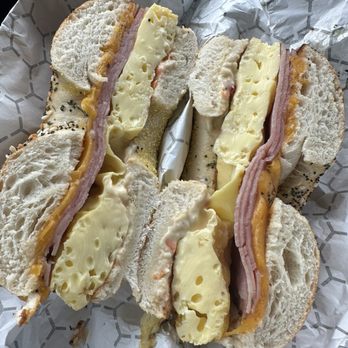 Bagel Boys Cafe - Ham Egg Cheese Bagel - Bagels Near Me - Alpharetta, Georgia