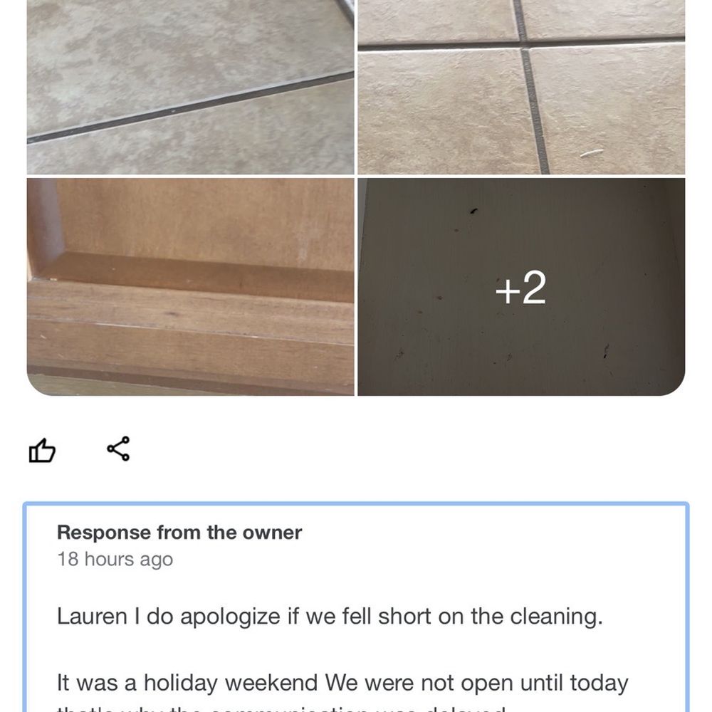 That's Clean Maids - Owner replied to my wife's Google review, but no other contact or attempt to resolve. - Home Cleaning Near Me - Cypress, Texas