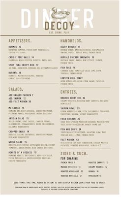 Menu photo 3 Decoy Gainesville, GA