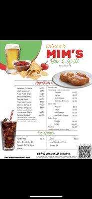 Menu photo 1 Mim's Bar & Grill Corinne, UT Menu photo 1 Mim's Bar & Grill Corinne, UT
