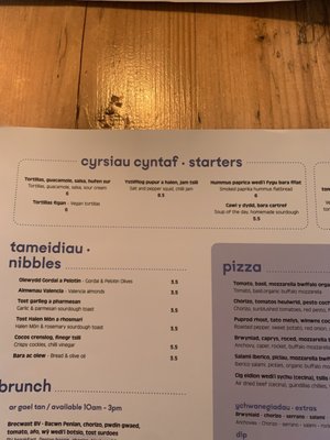 Menu photo 1 Baravin Aberystwyth, CGN Menu photo 1 Baravin Aberystwyth, CGN