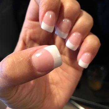 Happy Nails and Spa - Pink and White Acrylic with Gel Coat - Nail Salons Near Me - Seal Beach, California Happy Nails and Spa - Pink and White Acrylic with Gel Coat - Nail Salons Near Me - Seal Beach, California