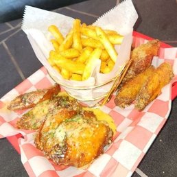 Garlic Parmesan and Lemon Pepper wings. Garlic Parmesan and Lemon Pepper wings.