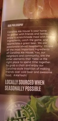 Menu photo 7 Carolina Ale House Durham, NC Menu photo 7 Carolina Ale House Durham, NC