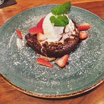 Meso Maya Comida y Copas - Flourless chocolate cake with corn ice cream - Mexican Near Me - Dallas, Texas Meso Maya Comida y Copas - Flourless chocolate cake with corn ice cream - Mexican Near Me - Dallas, Texas