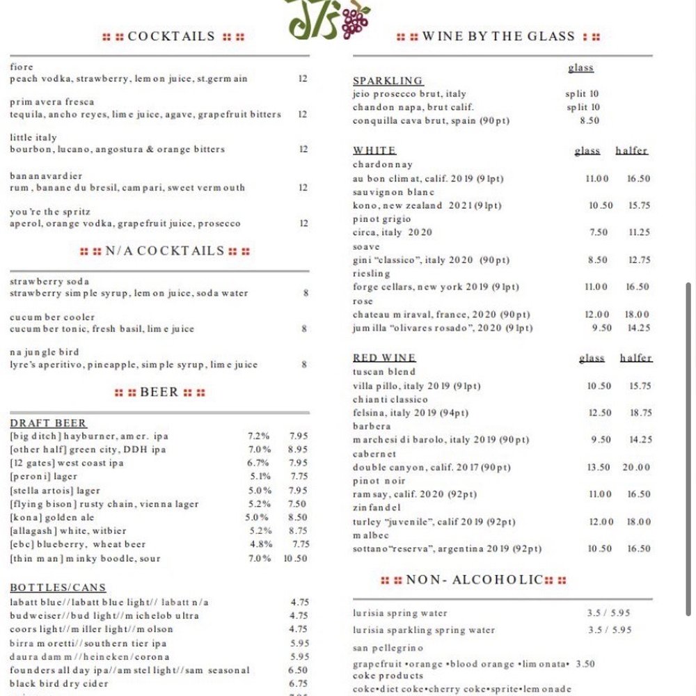 JT’s Restaurant - Brunch cocktail menu - Pizza Near Me - Buffalo, New York JT’s Restaurant - Brunch cocktail menu - Pizza Near Me - Buffalo, New York