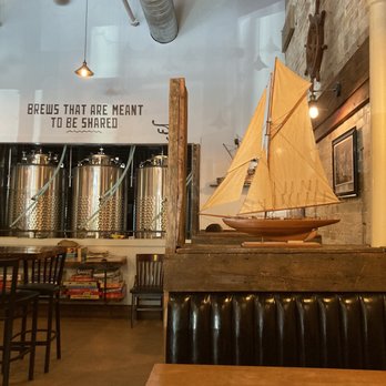 Harbor Light Brewery - a model of a sailboat - Breweries Near Me - South Haven, Michigan