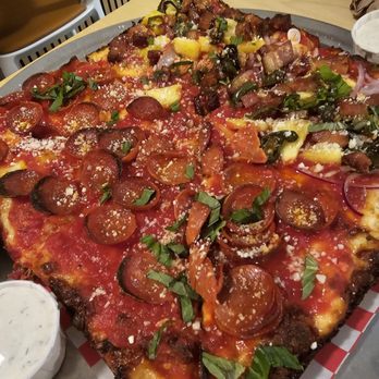 Ranch Pizza - Beaverton - Half pepperoni and Half Hawaiian! - Pizza Near Me - Beaverton, Oregon Ranch Pizza - Beaverton - Half pepperoni and Half Hawaiian! - Pizza Near Me - Beaverton, Oregon