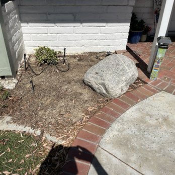 AA Pushcrete - Before (he moved the boulder too!) - Masonry/Concrete Near Me
