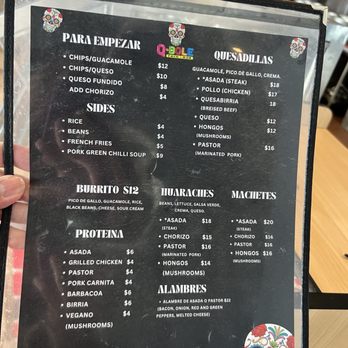 QBole - Menu October 2025 - Mexican Near Me - Dillon, Colorado