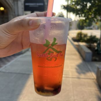 Seattle Best Tea - strawberry fruit tea w boba and mango jelly - Bubble Tea Near Me - Seattle, Washington Seattle Best Tea - strawberry fruit tea w boba and mango jelly - Bubble Tea Near Me - Seattle, Washington