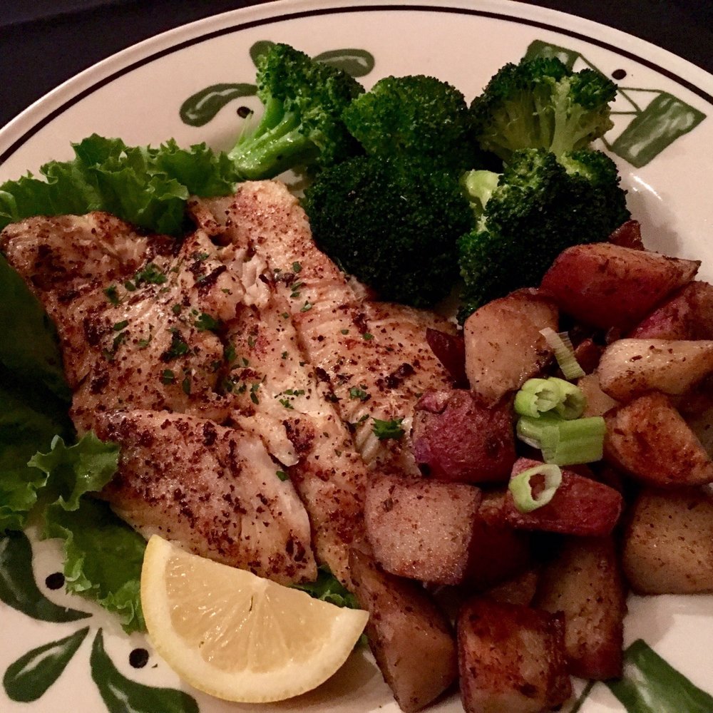 1424 Bistro - This fish was very tasty! I believe it was cod. I would have this again! - Seafood Near Me - Waco, Texas