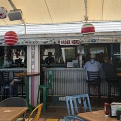 Dockside Bar and Grill - The outside bar.