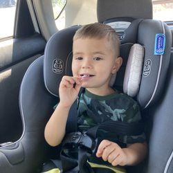 Hoffman Heights S&R Barber Shop - My son, after barbershop