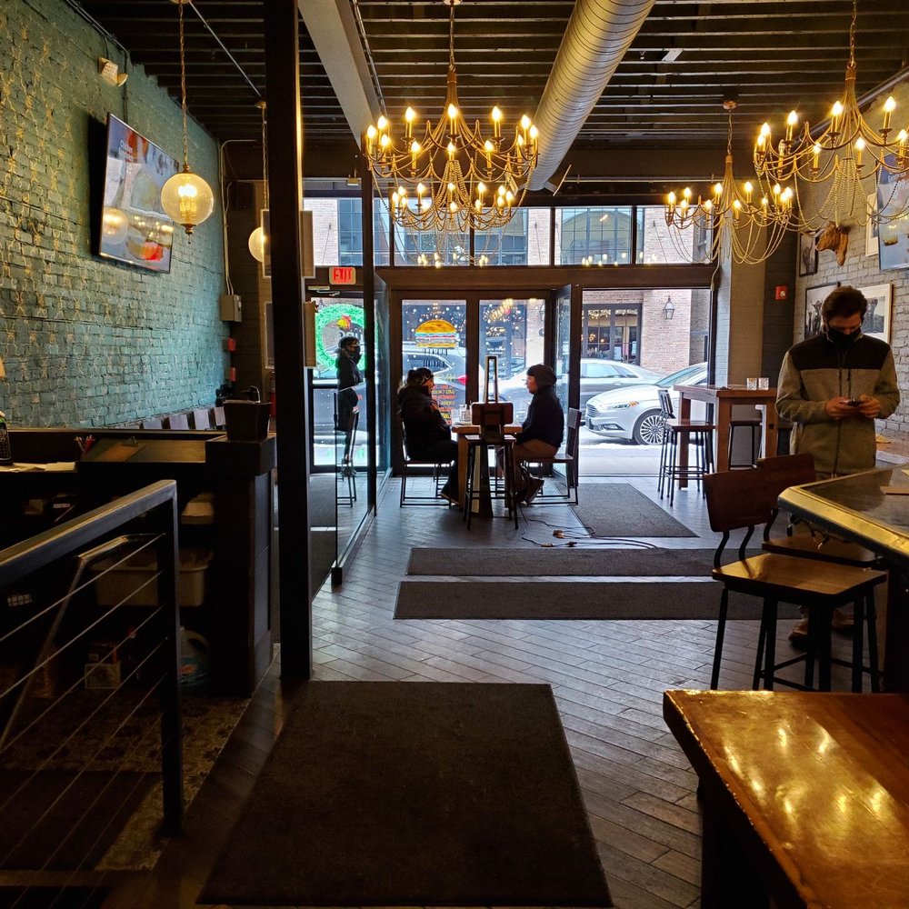 The Burger Social - people sitting at tables in a restaurant - Bars Near Me - Wheaton, Illinois The Burger Social - people sitting at tables in a restaurant - Bars Near Me - Wheaton, Illinois