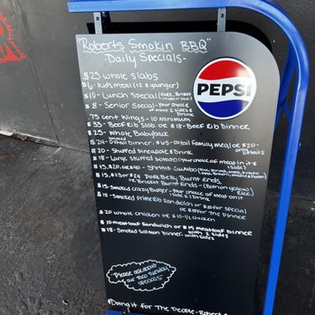 Robert's Smokin' BBQ - Daily specials - Barbeque Near Me - Port Richey, Florida Robert's Smokin' BBQ - Daily specials - Barbeque Near Me - Port Richey, Florida