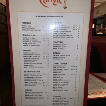 Carlyle - Wine List - New American Near Me - Arlington, Virginia