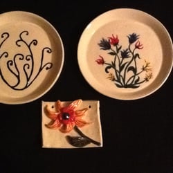 Get Centered Clay Studio - Examples of sgraffito, underglazing, hand building