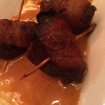 Tapas Barcelona - Bacon wrapped dates! I want more! Delicious sauce sweet and silky! - Spanish Near Me - Evanston, Illinois Tapas Barcelona - Bacon wrapped dates! I want more! Delicious sauce sweet and silky! - Spanish Near Me - Evanston, Illinois