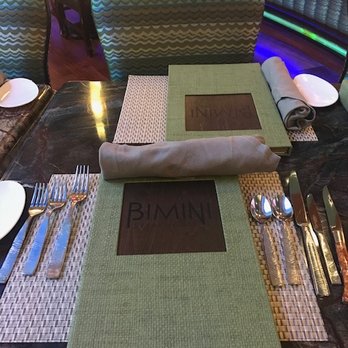 Bimini Steakhouse - It's pretty annoying that Yelp keeps rotating my picture but this is to show the utensil "roll up" and what is inside these days at Bimini. - Steakhouses Near Me - Reno, Nevada