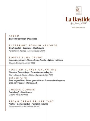 Menu photo 1 La Bastide by Andrea Calstier North Salem, NY