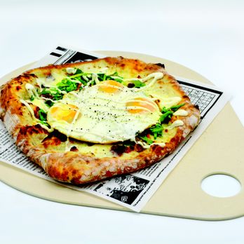 Ami Pizza? - Brunch Pizza: Sunnyside Farm Eggs, Pancetta Bacon, Parmigiano Reggiano, Arugula and Cracked Pepper Aioli - Pizza Near Me - D'Iberville, Mississippi Ami Pizza? - Brunch Pizza: Sunnyside Farm Eggs, Pancetta Bacon, Parmigiano Reggiano, Arugula and Cracked Pepper Aioli - Pizza Near Me - D'Iberville, Mississippi