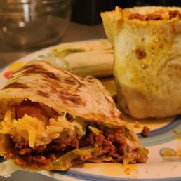 Inside my chorizo burrito. No beans, as requested.