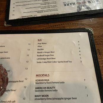 The Wild Hare - Mocktail listing. - New American Near Me - Stillwater, Minnesota