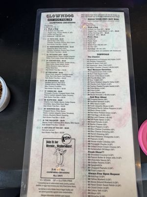 Menu photo 1 Clowndog Hot Dog Parlor Albuquerque, NM