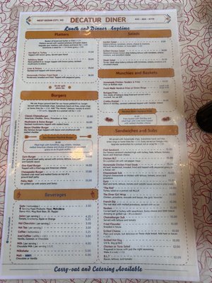 Menu photo 2 Decatur Diner West Ocean City, MD