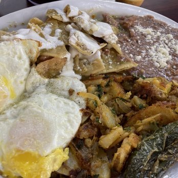 Rodeo Cafe - Chilaquiles with green sauce - Cafes Near Me - Rancho Cucamonga, California