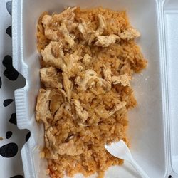 Chavas Mexican Grill - Chicken, queso & rice served with tortillas