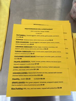 Menu photo 7 Mediterranean Orange, CA