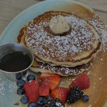 Driftwood Kitchen - Stack of Blueberry Pancakes - Seafood Near Me - Laguna Beach, California