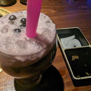 Cobra - An ube cocktail. Looks cool, but not a great taste. - Korean Near Me - Pittsburgh, Pennsylvania