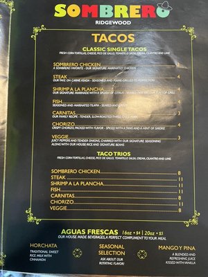 Menu photo 4 Sombrero Tacoria Ridgewood Ridgewood, NJ Menu photo 4 Sombrero Tacoria Ridgewood Ridgewood, NJ