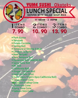 Menu photo 3 Yume Sushi Okotoks, AB Menu photo 3 Yume Sushi Okotoks, AB