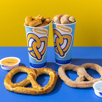 Auntie Anne's - two cups of coffee and two pretzels - Pretzels Near Me - Franklin, Tennessee