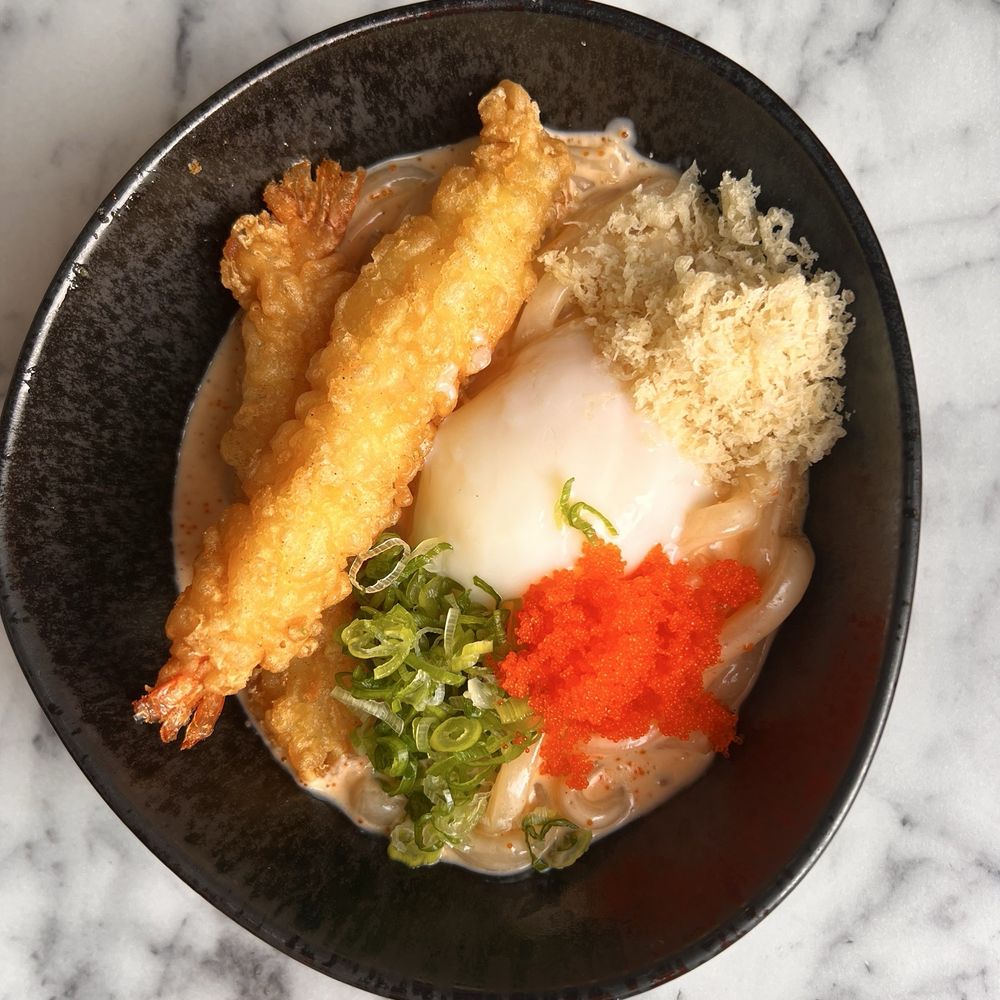 Sushi Sato - Creamy wasabi udon with shrimp tempura - Sushi Bars Near Me - Washington, DC, District of Columbia Sushi Sato - Creamy wasabi udon with shrimp tempura - Sushi Bars Near Me - Washington, DC, District of Columbia