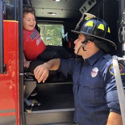 Appleseeds Academy - The fire truck visiting the kids at school
