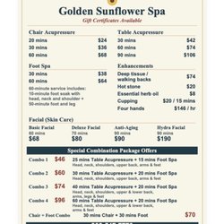 Golden Sunflower Spa