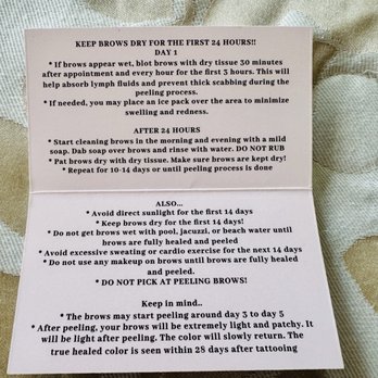Beauty Babe - After care instructions - Permanent Makeup Near Me - Honolulu, Hawaii